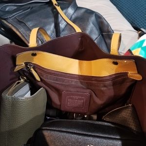 Purse coach yellow